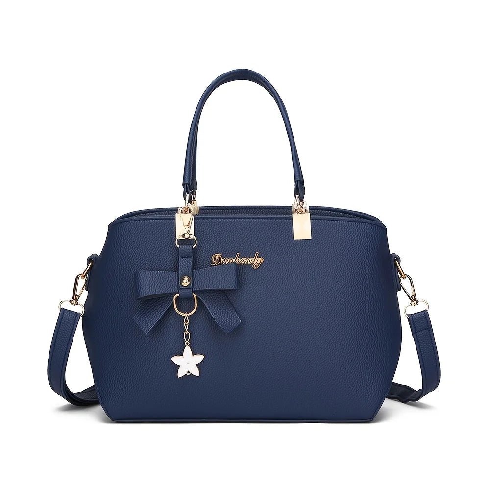 Chic shoulder bag for women featuring a bowknot accent, spacious compartments, and versatile style for work, outings, or daily wear. - WAREHOUSE SHOP