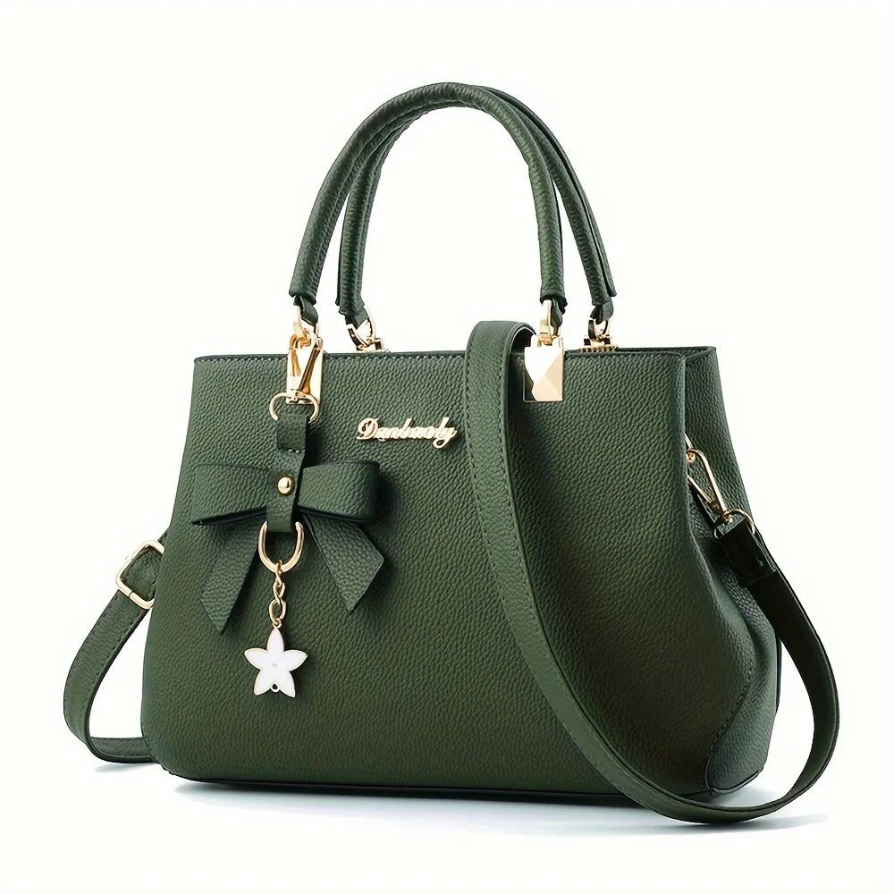 Chic shoulder bag for women featuring a bowknot accent, spacious compartments, and versatile style for work, outings, or daily wear. - WAREHOUSE SHOP