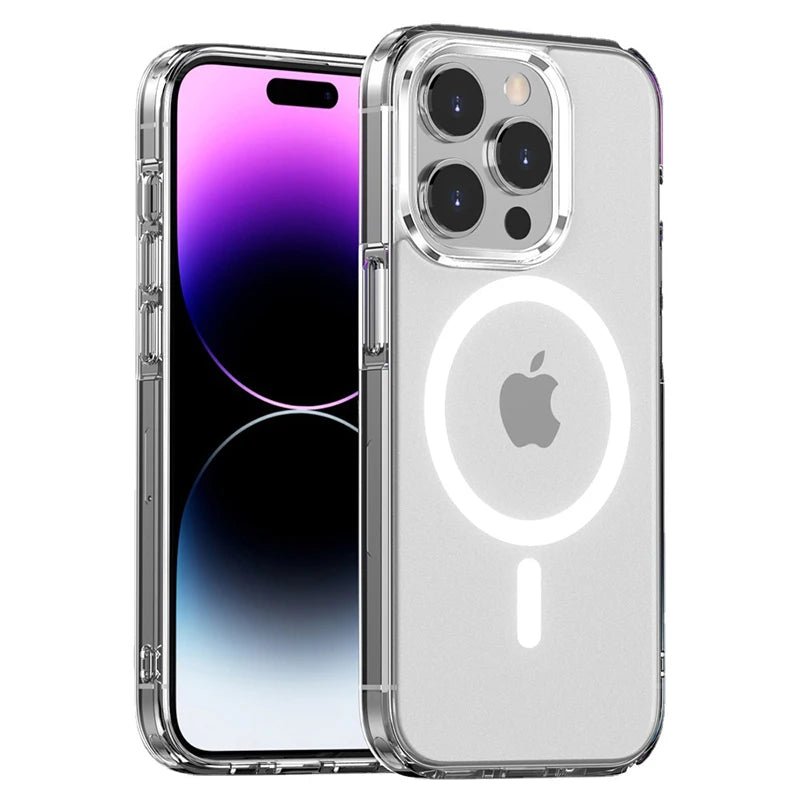 Clear Phone Case For iPhone 11 12 13 14 15 Pro Max For Magsafe Magnetic Wireless Charging Magsafe Case 7 8 XR XsMax Cover Case - WAREHOUSE SHOP