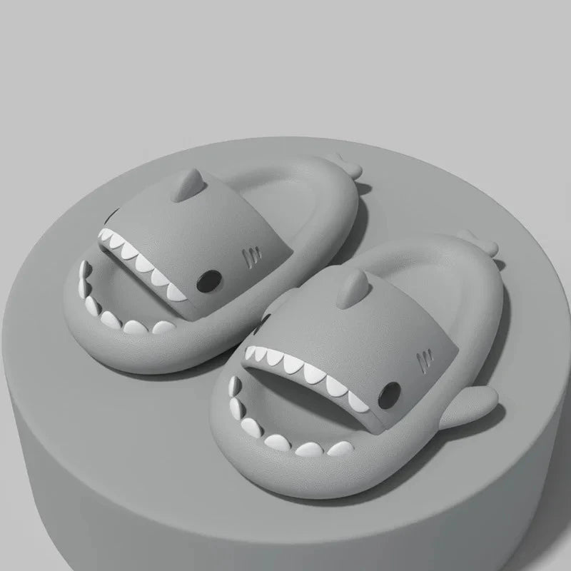 Cute cartoon shark slippers 🦈 Soft EVA sole, non - slip & comfy. Perfect indoor/outdoor shoes for kids – fun, safe & stylish children’s sandals! - WAREHOUSE SHOP