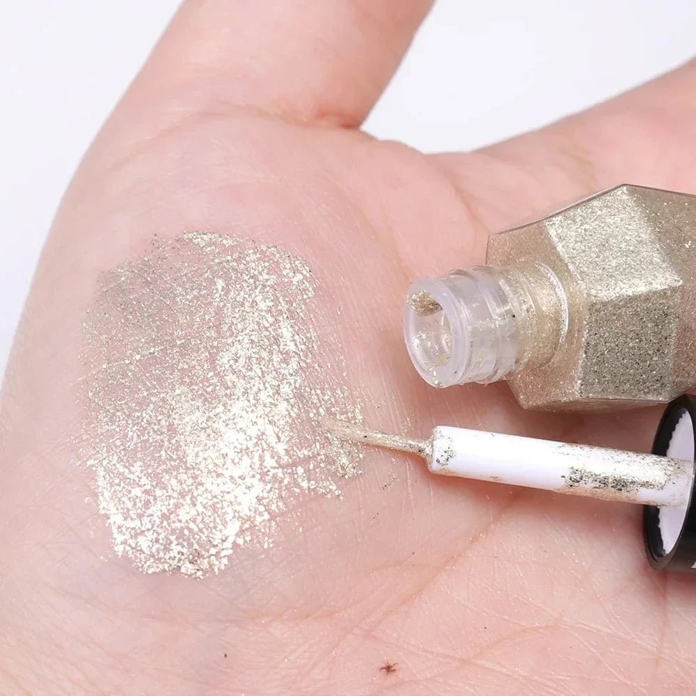 Diamond Shiny Eye Liners Eyeshadow Waterproof Silver Rose Gold Color Glitter Sequins Eyeliner Eye Shadow Makeup Beauty Cosmetics - WAREHOUSE SHOP