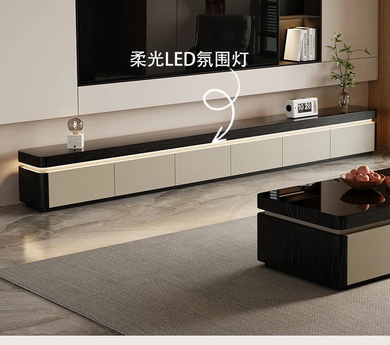 Elegant Space Saving TV Stand Eco Friendly Materials Sustainable Modern Aesthetics TV Stand Sliding Doors Living Room Furniture - WAREHOUSE SHOP