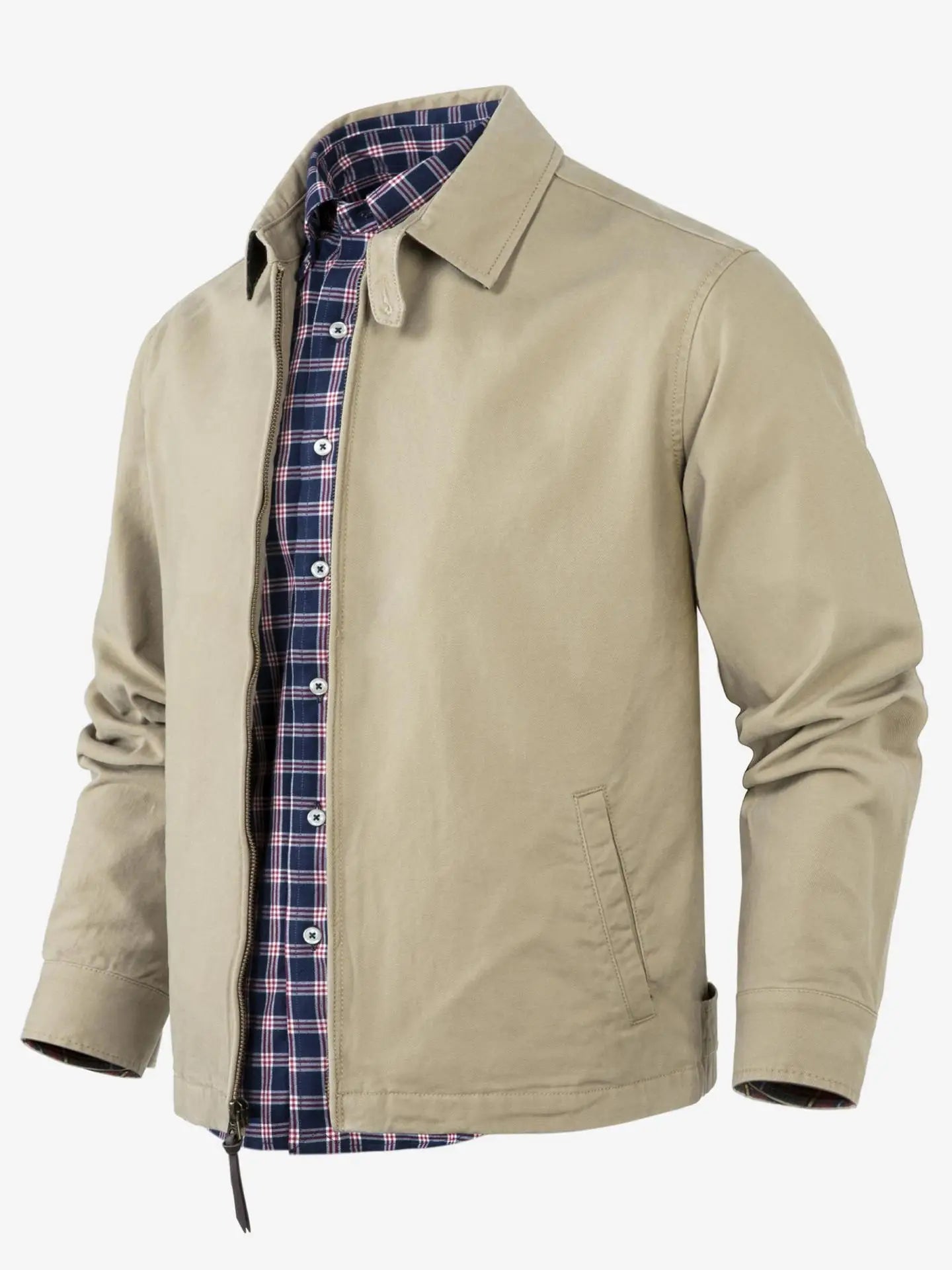 European and American Popular Fashionable Comfortable Multi Pocket Jacket for Men's Casual Pure Cotton Lapel Windproof Jacket - WAREHOUSE SHOP