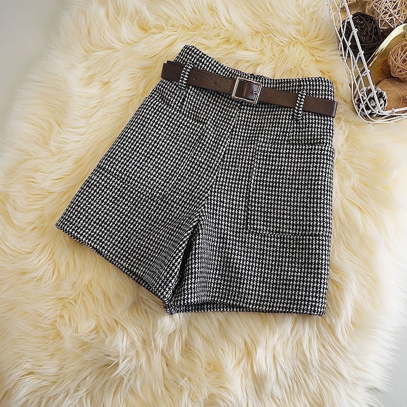 Fashionable All - match Slimming Woolen Wide - leg Pants - WAREHOUSE SHOP