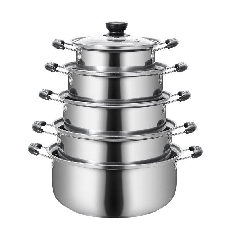 Five pieces Stainless Steel Saucepan for your kitchen. - WAREHOUSE SHOP
