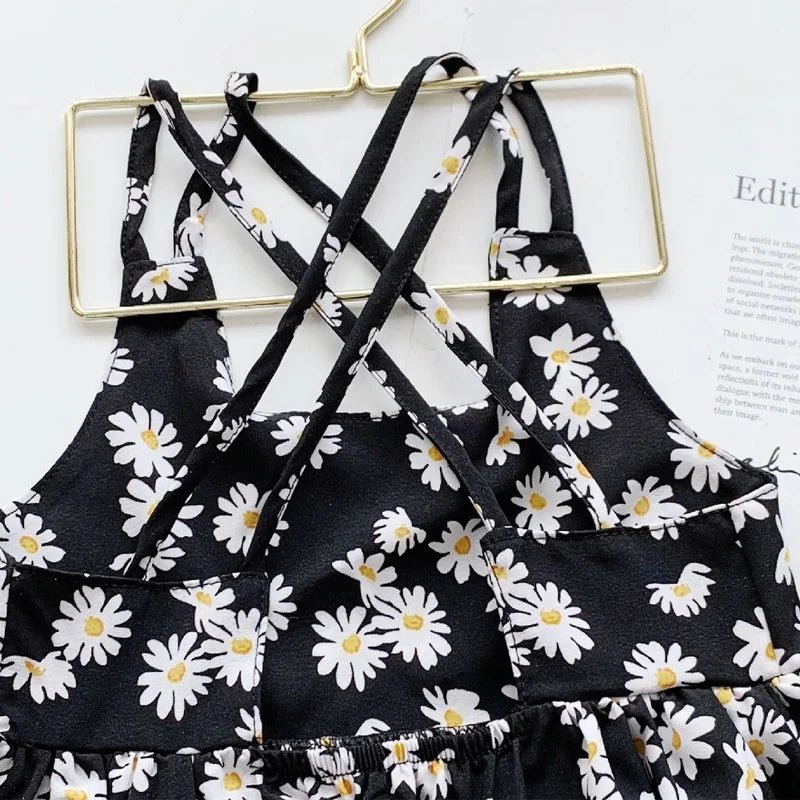 Girls Little Daisy Printed Slip Sleeveless Dress. Kids Dresses for Girls 2 To 6 Years, Flower Girl weddings Dresses - WAREHOUSE SHOP