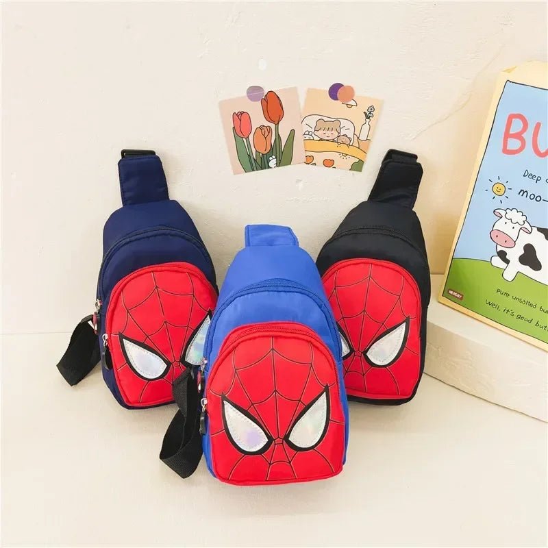 Kawaii Superhero Kids Chest Bag – Spider - Man, Superman & Iron Man Cartoon Crossbody Shoulder Bag for Children - WAREHOUSE SHOP