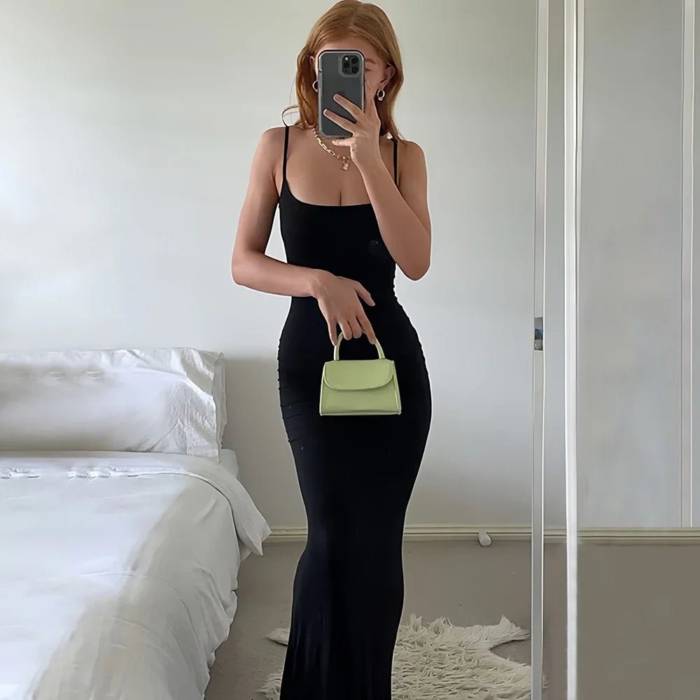 Ladies Casual, Long Dress. Sexy Sleeveless Backless Bodycon Maxi Dresses. - WAREHOUSE SHOP