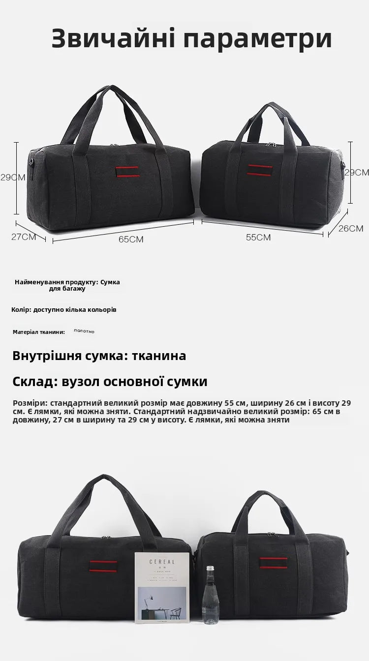 Large Capaci Canvas Travel Bag Handheld Long Distance Lage Bag for Men And Women on Busin Trips Wear Resistant Chee... - WAREHOUSE SHOP