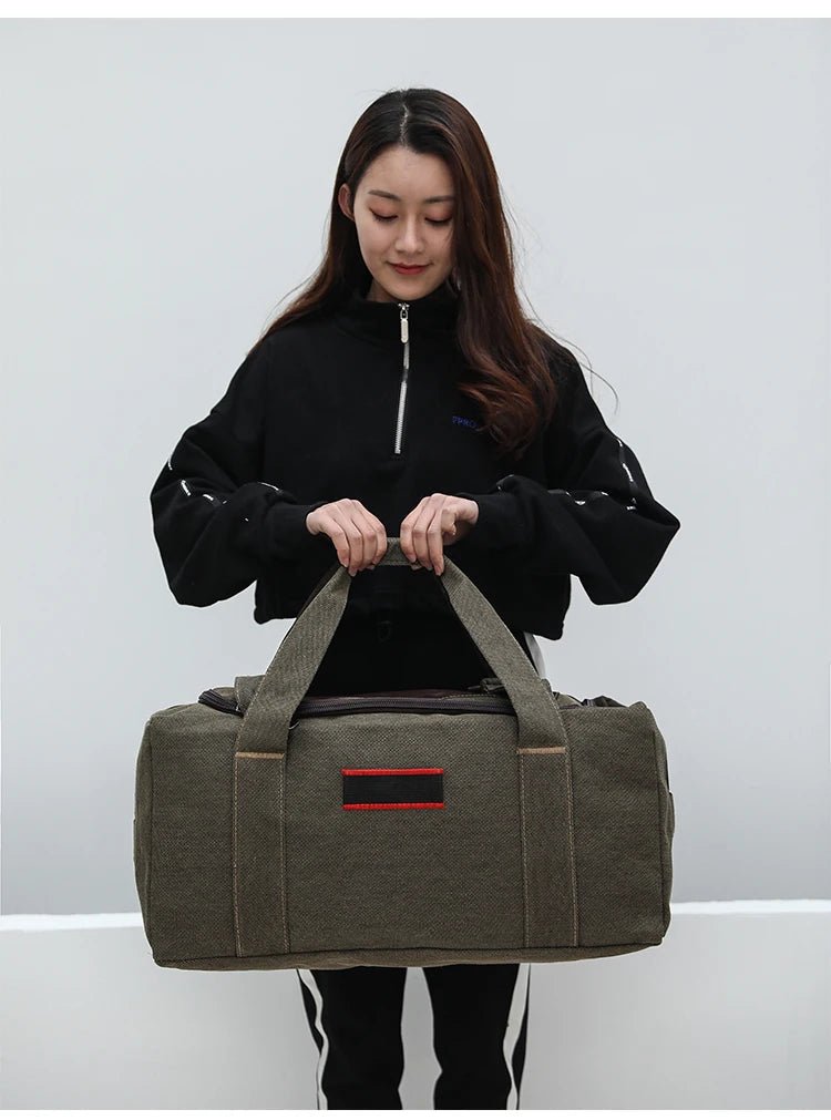 Large Capaci Canvas Travel Bag Handheld Long Distance Lage Bag for Men And Women on Busin Trips Wear Resistant Chee... - WAREHOUSE SHOP