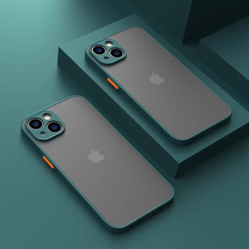 New Armor Bumper Shockproof Phone Case For iPhone 15 11 12 13 Mini 14 Pro XR X Xs Max Plus Silicone Hard Cover Capa - WAREHOUSE SHOP