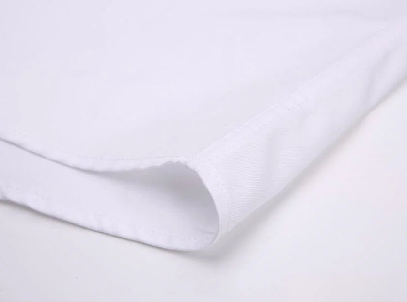 New Men Formal Shirt Long Sleeve Office Solid Color Anti - Wrinkle Fashion Business Pocket White Social Pocket Shirts 5XL 6XL 7XL - WAREHOUSE SHOP