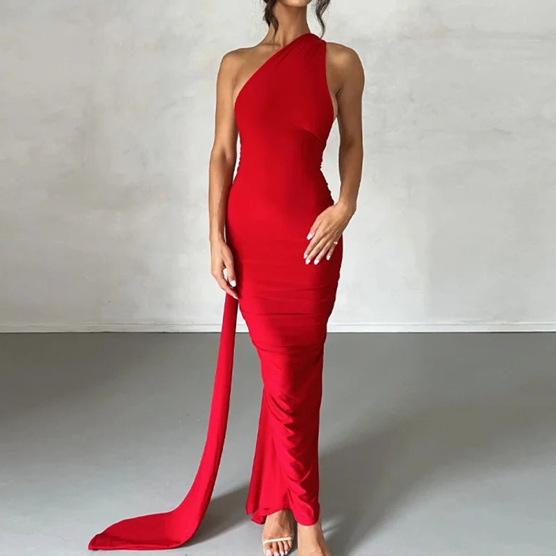 One Shoulder Sleeveless Backless Dress. Dresses For Women Club, Birthday Party, Evening Prom. from Neon y2k. - WAREHOUSE SHOP