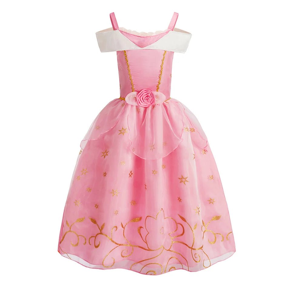 Princess Costume Dress – Rapunzel & Belle Fancy Flower Vestido for Girls, Christmas, Birthday & Carnival - WAREHOUSE SHOP