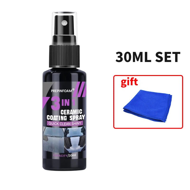Professional 3 - in - 1 Ceramic Coating Spray - Long - Lasting Car Paint Protection & Shine - WAREHOUSE SHOP