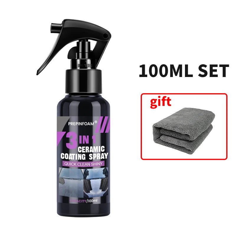 Professional 3 - in - 1 Ceramic Coating Spray - Long - Lasting Car Paint Protection & Shine - WAREHOUSE SHOP