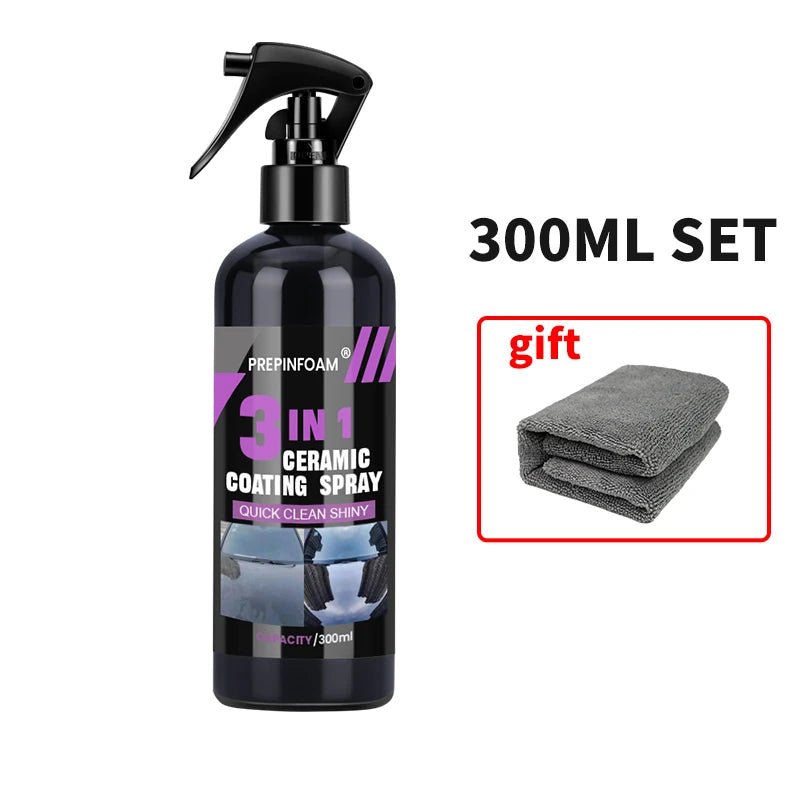 Professional 3 - in - 1 Ceramic Coating Spray - Long - Lasting Car Paint Protection & Shine - WAREHOUSE SHOP