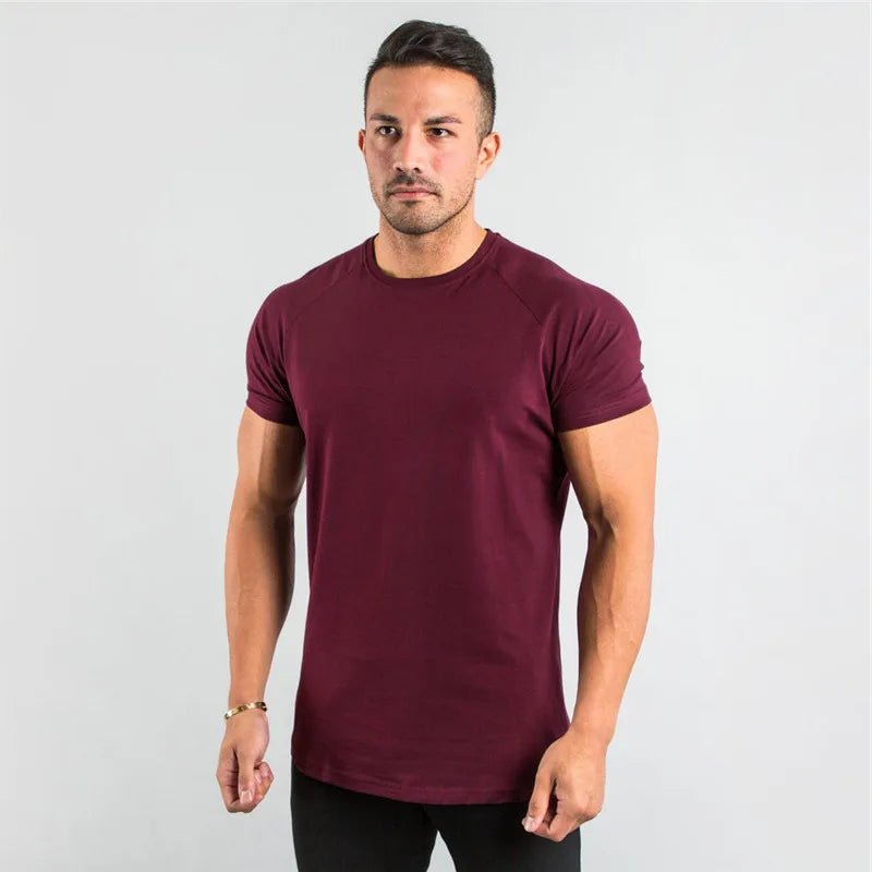Regular Men Short Sleeve T-shirt. Casual, Joggers, Bodybuilding Tshirt. - WAREHOUSE SHOP
