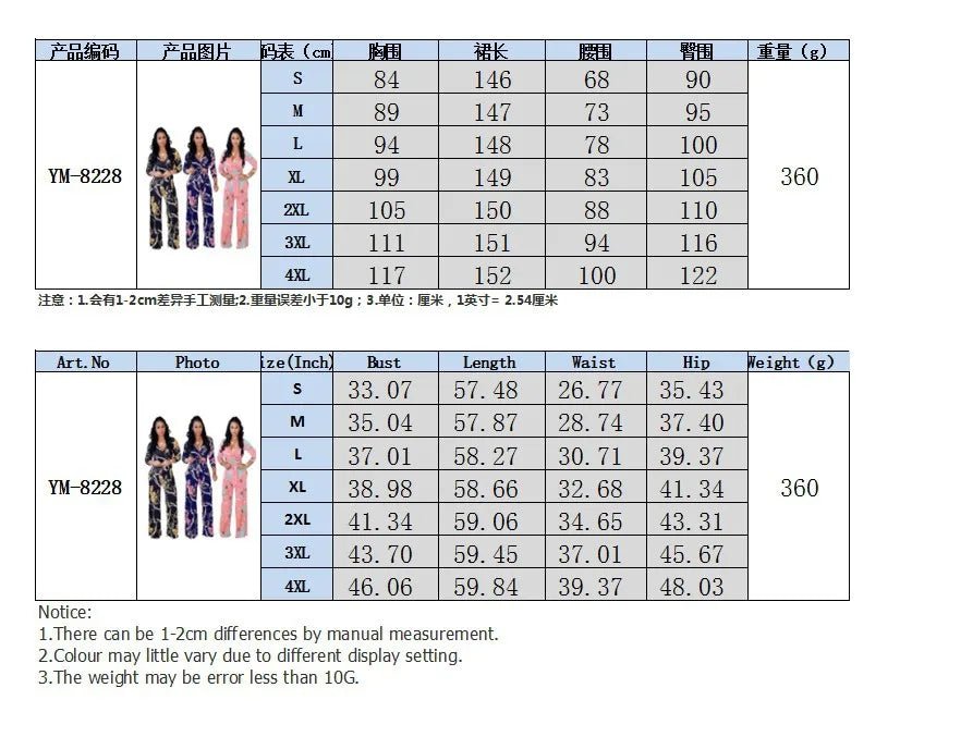 Sexy women jumpsuit V - neck long sleeved printed jumpsuit For Women - WAREHOUSE SHOP