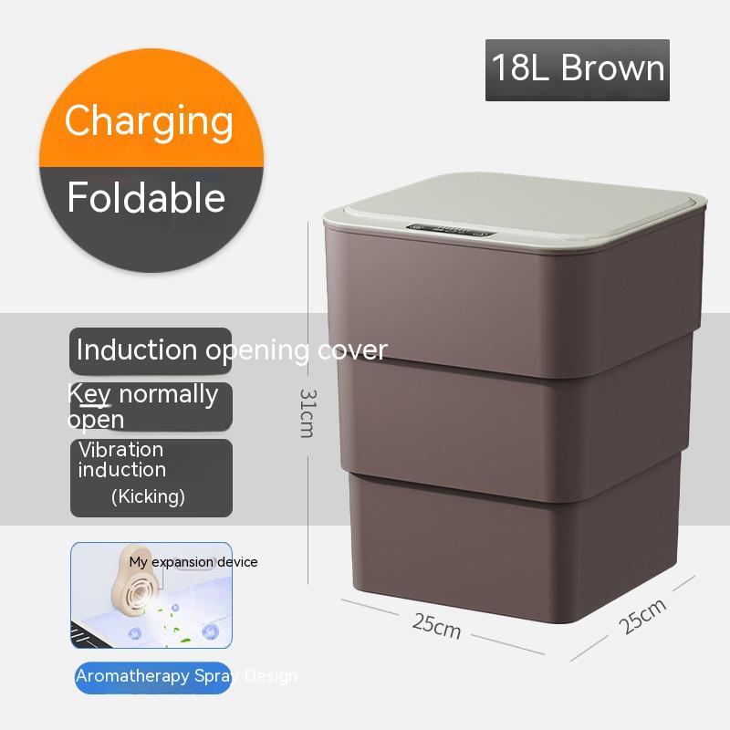 Smart Trash Can With Lid For Bedroom And Living Room Kitchen Storage Box Trash Can Induction Small Car Box Automatic Smart Dustbin Smart Trash Bin - WAREHOUSE SHOP