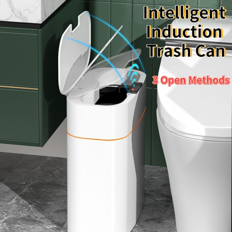 Smart Trash Can With Lid For Bedroom And Living Room Kitchen Storage Box Trash Can Induction Small Car Box Automatic Smart Dustbin Smart Trash Bin - WAREHOUSE SHOP