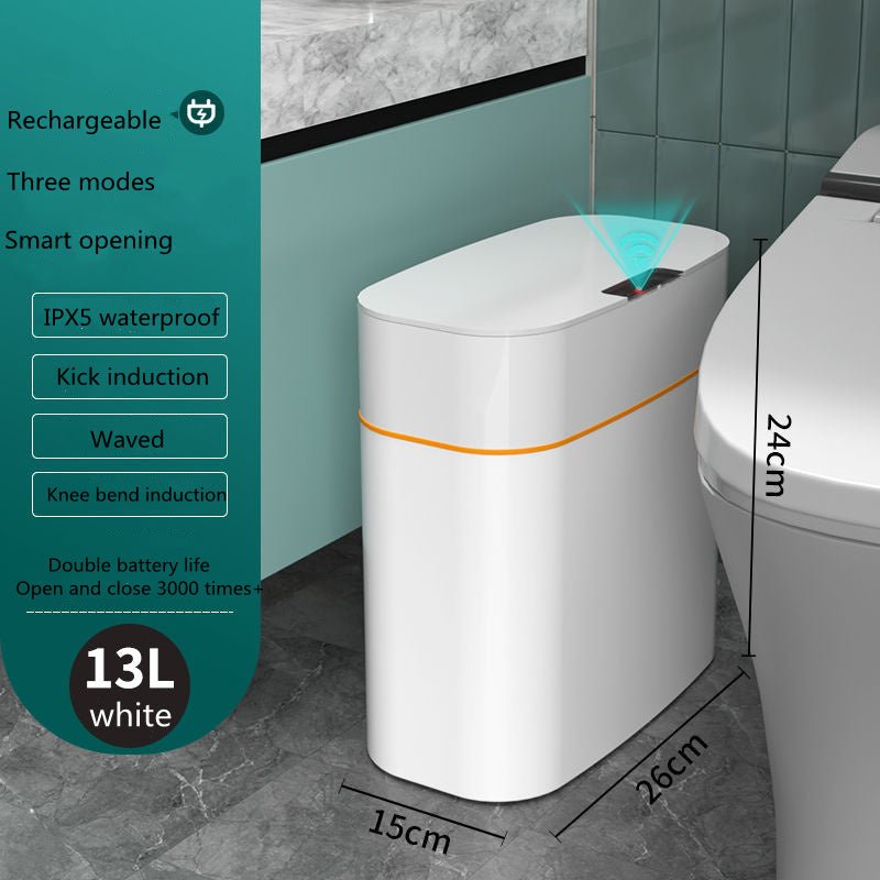 Smart Trash Can With Lid For Bedroom And Living Room Kitchen Storage Box Trash Can Induction Small Car Box Automatic Smart Dustbin Smart Trash Bin - WAREHOUSE SHOP