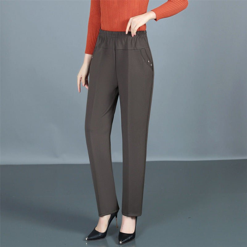 Spring And Autumn Middle - aged Mom Pants Straight - leg Trousers - WAREHOUSE SHOP