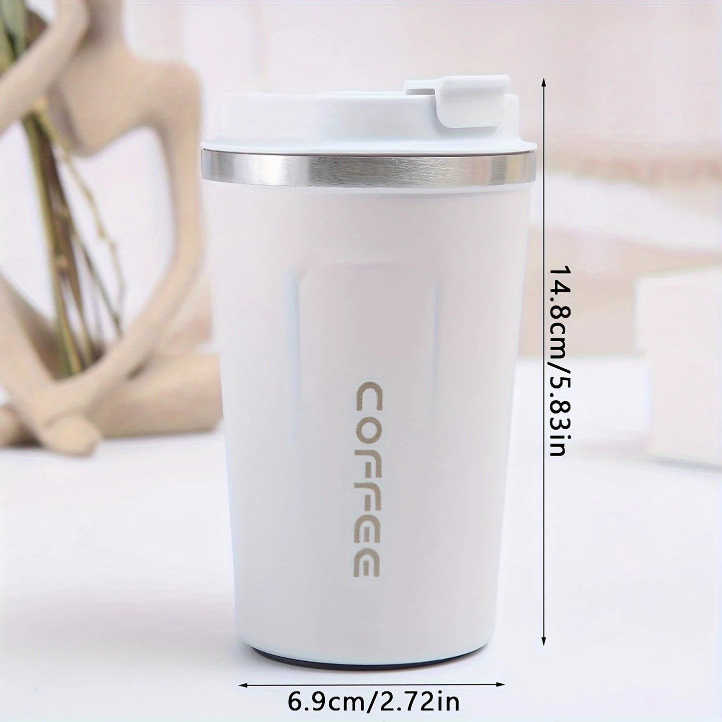 Thermo Cafe Car Thermos Mug for Tea Water Coffee Leak_Proof Travel Thermo Cup Coffee Mug 380/510ML Double Stainless Steel - WAREHOUSE SHOP