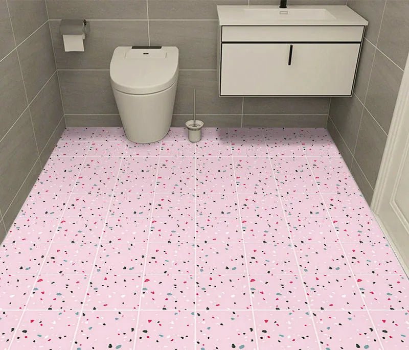 Thick Waterproof Floor Stickers – Self - Adhesive Non - Slip PVC for Bathroom & Kitchen - WAREHOUSE SHOP