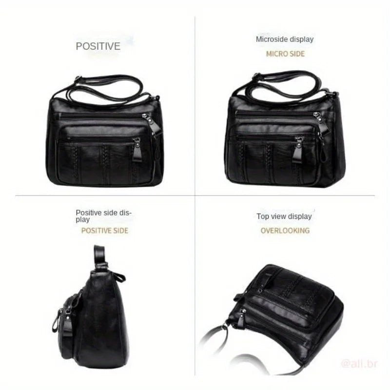 Women’s lightweight shoulder bag with spacious multi - layered compartments, perfect for mothers, middle - aged, and everyday use. - WAREHOUSE SHOP