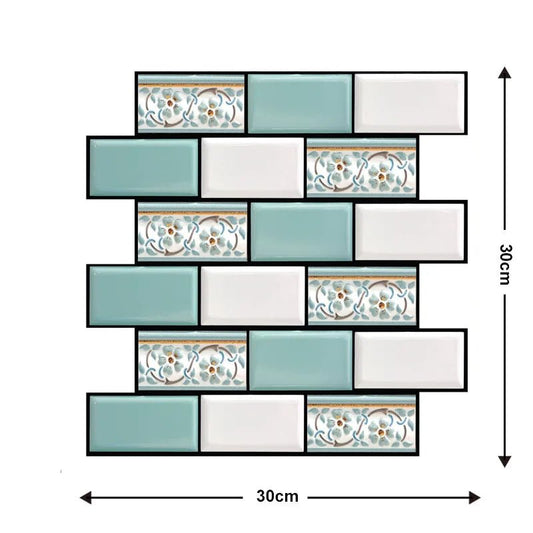 10pcs peel & stick 3D brick wall panels. Waterproof, self - adhesive tiles for bathroom, kitchen, fireplace, and home décor. - WAREHOUSE SHOP