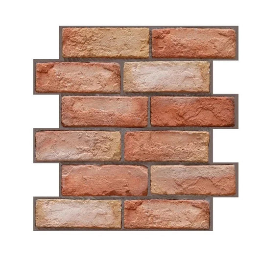 10pcs peel & stick 3D brick wall panels. Waterproof, self - adhesive tiles for bathroom, kitchen, fireplace, and home décor. - WAREHOUSE SHOP