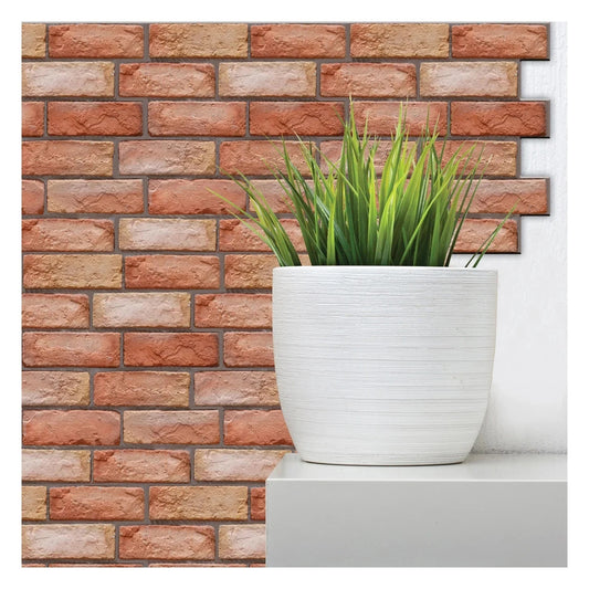 10pcs peel & stick 3D brick wall panels. Waterproof, self - adhesive tiles for bathroom, kitchen, fireplace, and home décor. - WAREHOUSE SHOP