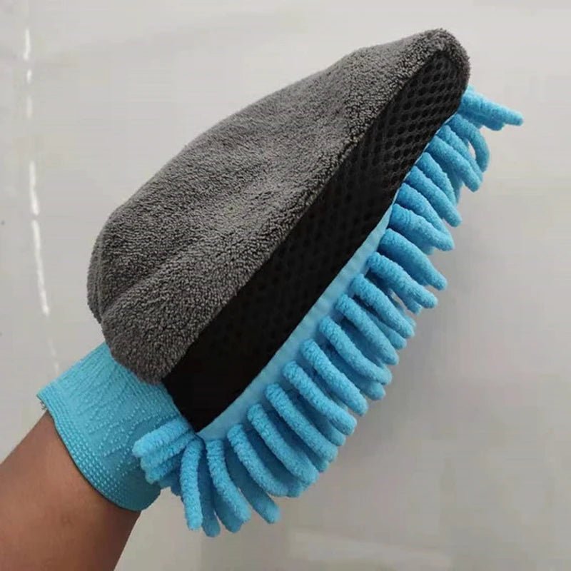 1/5pcs Car Washing Gloves Waterproof Microfiber Chenille Gloves Car Cleaning Mitt Detailing Brush Auto Care Double - faced Glove - WAREHOUSE SHOP