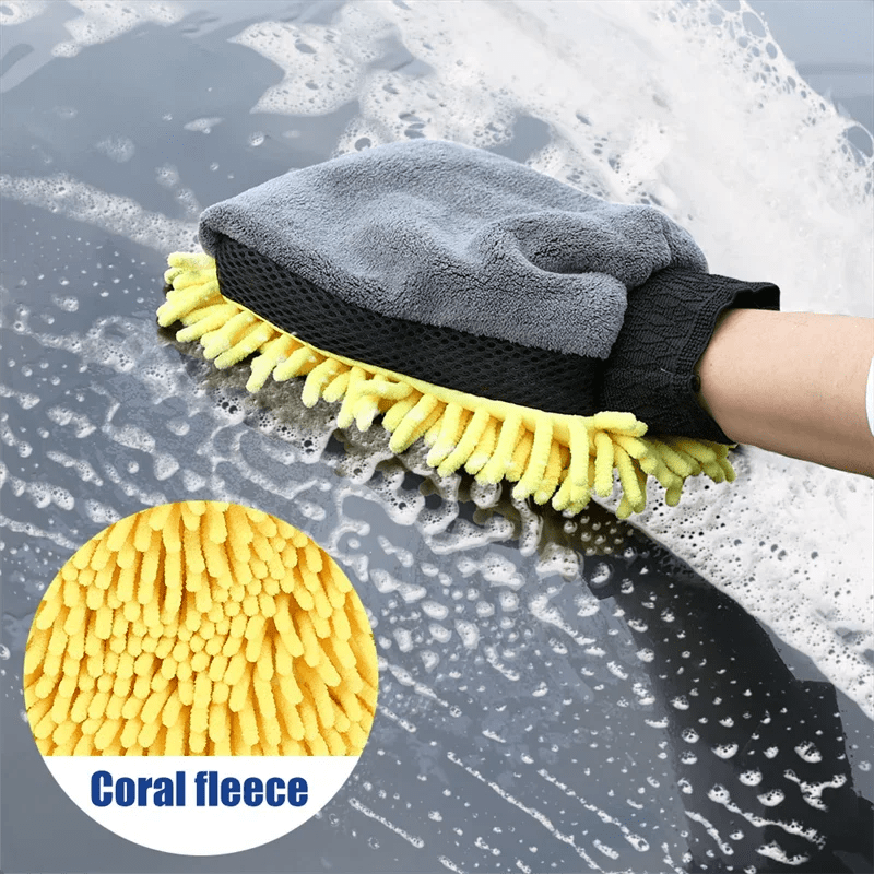 1/5pcs Car Washing Gloves Waterproof Microfiber Chenille Gloves Car Cleaning Mitt Detailing Brush Auto Care Double - faced Glove - WAREHOUSE SHOP