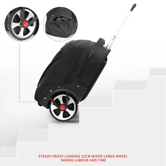 20 - Inch Rolling Luggage Backpack with Wheels – Large Capacity Travel Suitcase for Carry - On & Business Trips - WAREHOUSE SHOP