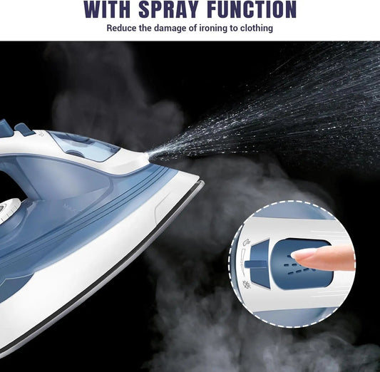 2400W Steam Iron – Lightweight, Non - Stick Coating Plate with Adjustable Thermostat for Perfectly Crisp Clothes - WAREHOUSE SHOP