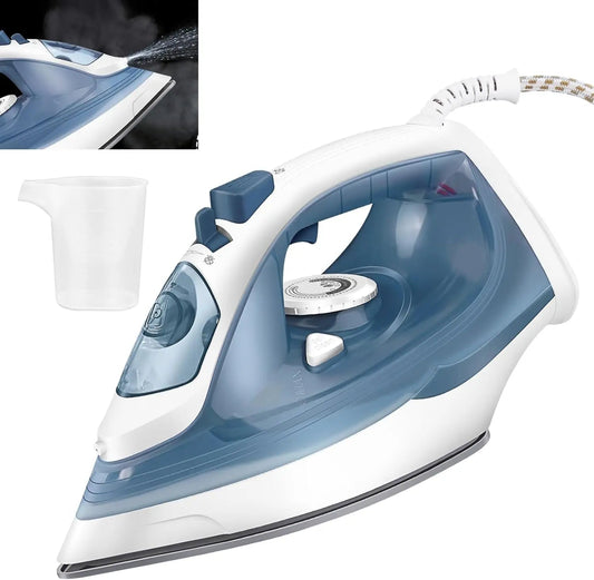 2400W Steam Iron – Lightweight, Non - Stick Coating Plate with Adjustable Thermostat for Perfectly Crisp Clothes - WAREHOUSE SHOP