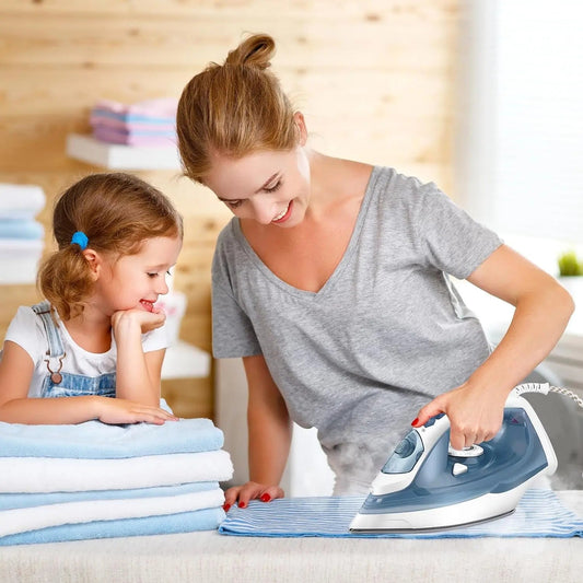 2400W Steam Iron – Lightweight, Non - Stick Coating Plate with Adjustable Thermostat for Perfectly Crisp Clothes - WAREHOUSE SHOP