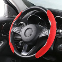 38Cm Universal Suede Car Steering Wheel Cover. Beautiful reflecting steering Covers, Non - Slip, car interior Modifications. - WAREHOUSE SHOP