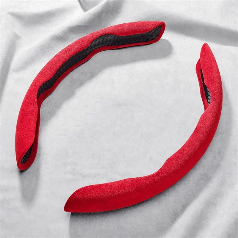 38Cm Universal Suede Car Steering Wheel Cover. Beautiful reflecting steering Covers, Non - Slip, car interior Modifications. - WAREHOUSE SHOP