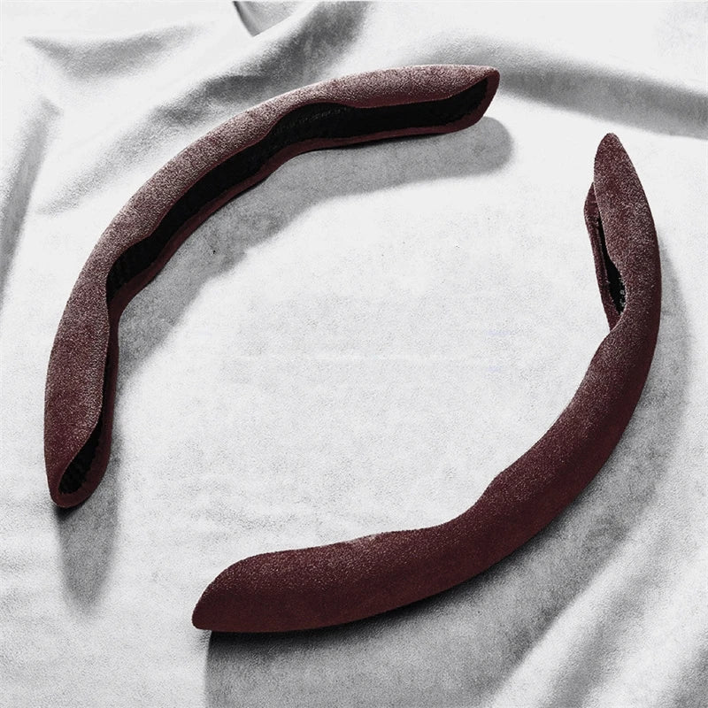 38Cm Universal Suede Car Steering Wheel Cover. Beautiful reflecting steering Covers, Non - Slip, car interior Modifications. - WAREHOUSE SHOP
