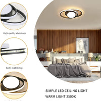 39W Ceiling Lamp,Double Round LED Ceiling Lamp,LED Ceiling Lamps Warm Light 3000K,Bedroom Ceiling Lamp,LED Ceiling Lamp Kitchen - WAREHOUSE SHOP