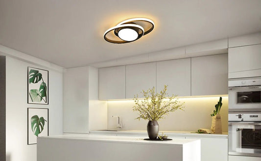 39W Ceiling Lamp,Double Round LED Ceiling Lamp,LED Ceiling Lamps Warm Light 3000K,Bedroom Ceiling Lamp,LED Ceiling Lamp Kitchen - WAREHOUSE SHOP
