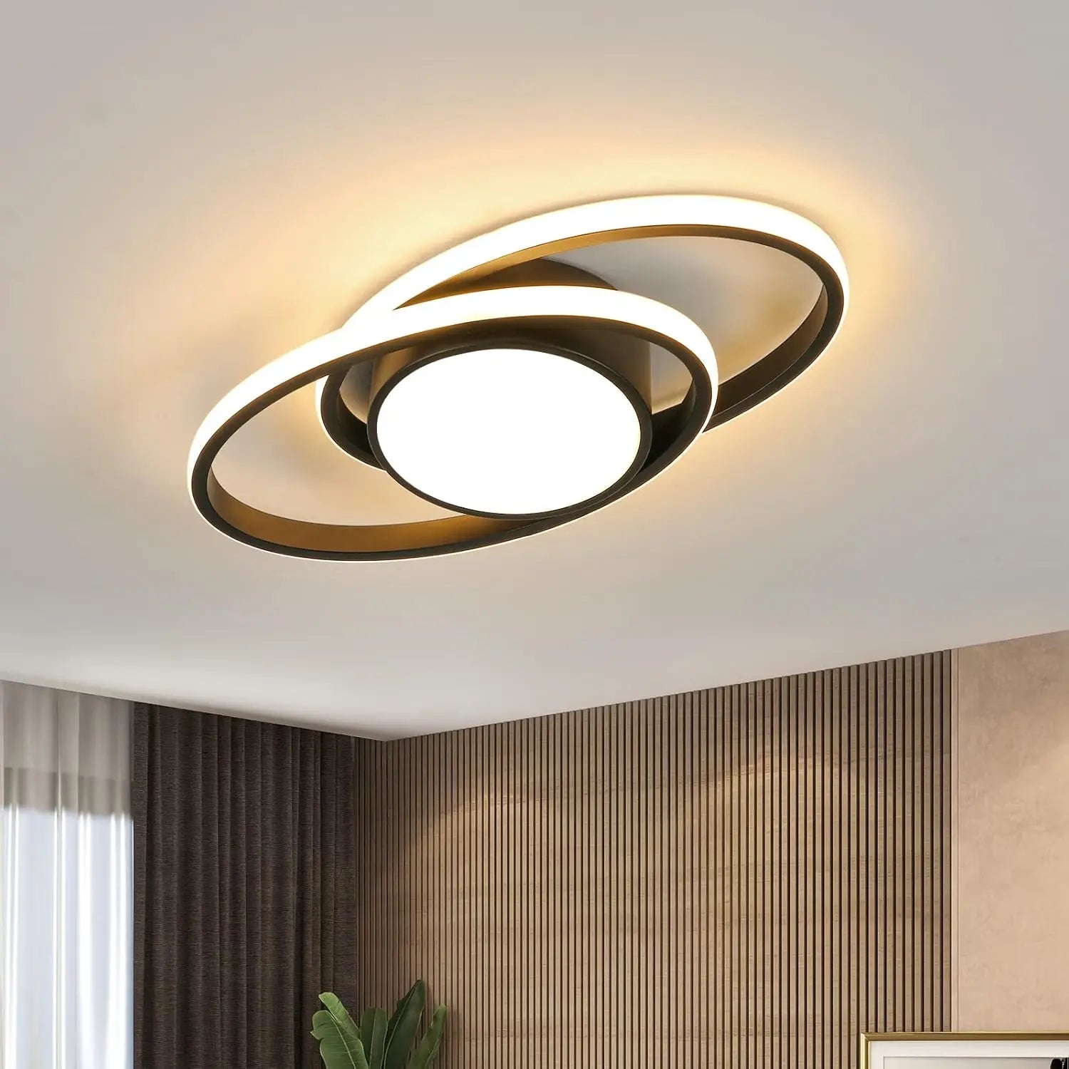 39W Ceiling Lamp,Double Round LED Ceiling Lamp,LED Ceiling Lamps Warm Light 3000K,Bedroom Ceiling Lamp,LED Ceiling Lamp Kitchen - WAREHOUSE SHOP