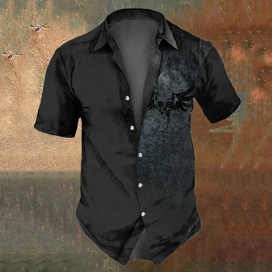 3d Skull Men’s Short Sleeve Shirt Stylish Skull Shirts, Retro, Casual, Loose, Oversized T-Shirt 2025 - WAREHOUSE SHOP