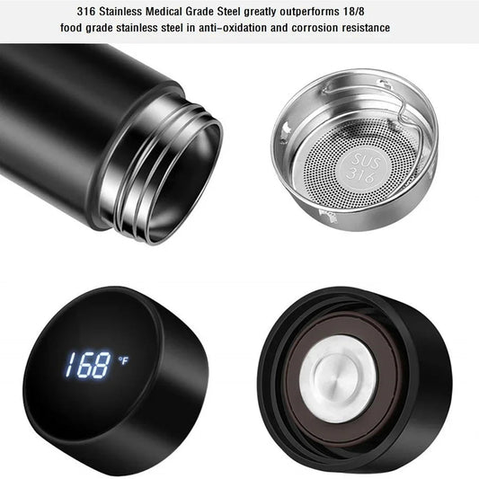 500ml Smart Thermos Bottle with LED Temp Display - WAREHOUSE SHOP