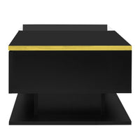 90cm LED Coffee Table - RGB Lights & Glass Top