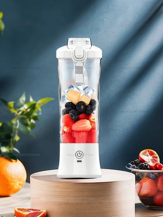 600ml Portable Multi - Function Juicer Large - Capacity Fruit Mixer 2000mAh USB Rechargeable Electric Smoothie Juicer Mini Mixer - WAREHOUSE SHOP
