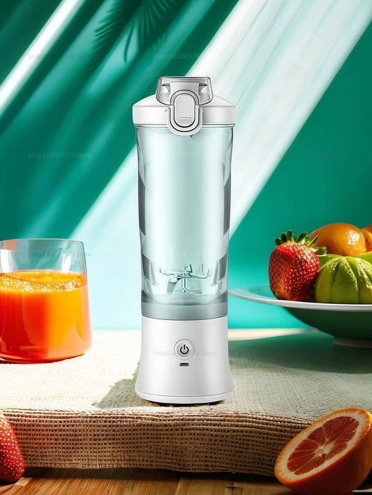 600ml Portable Multi - Function Juicer Large - Capacity Fruit Mixer 2000mAh USB Rechargeable Electric Smoothie Juicer Mini Mixer - WAREHOUSE SHOP